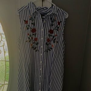 Floral striped dress